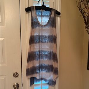 Anthropologie Blue and White Striped Swim Coverup